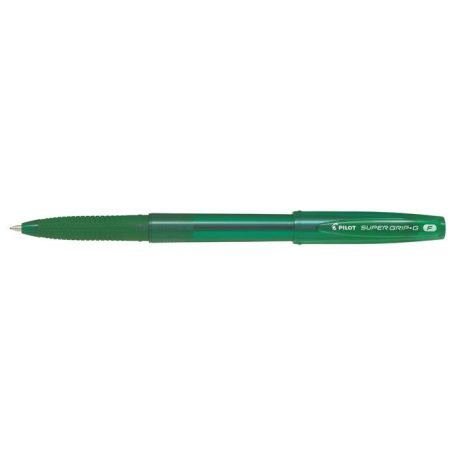 PILOT Golyóstoll, 0,22 mm, kupakos, PILOT "Super Grip G", zöld