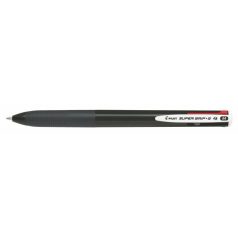   PILOT Golyóstoll, 0,27 mm, nyomógombos, fekete, PILOT "Super Grip G", négyszínű