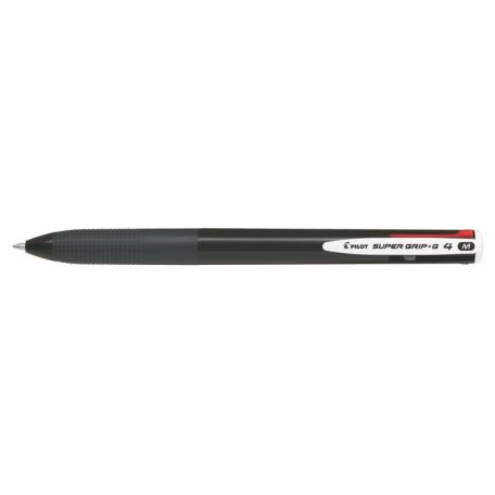PILOT Golyóstoll, 0,27 mm, nyomógombos, fekete, PILOT "Super Grip G", négyszínű