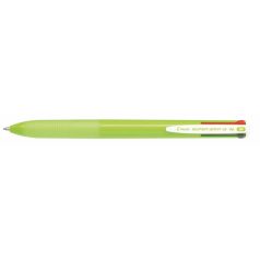   PILOT Golyóstoll, 0,27 mm, nyomógombos, világoszöld tolltest, PILOT "Super Grip G", négyszínű