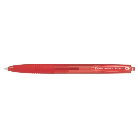 PILOT Golyóstoll, 0,22 mm, nyomógombos, PILOT "Super Grip G", piros