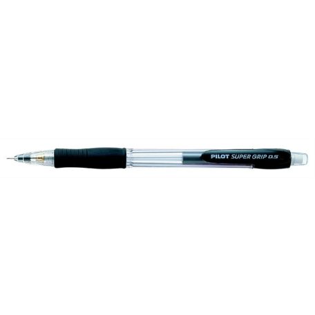 PILOT Nyomósirón, 0,5 mm, PILOT "SuperGrip", fekete