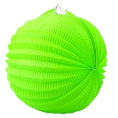 Lampion, kerek, 22 cm, zöld