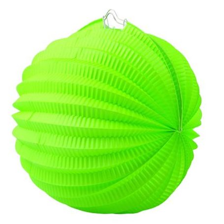 Lampion, kerek, 22 cm, zöld