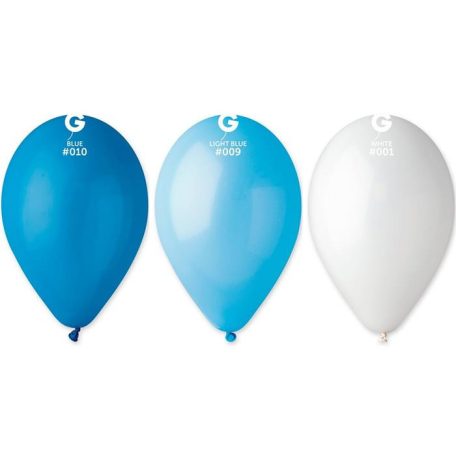 Léggömb, vegyes fiús színek, 26 cm, kék