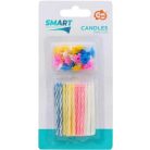 Gyertya, születésnapi, tartóval, 24 db