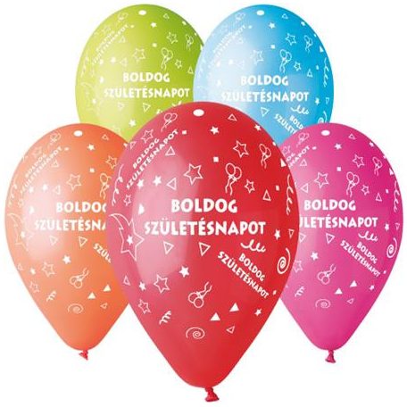 Léggömb, 30 cm, "Boldog Születésnapot"