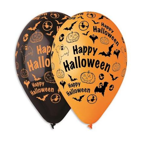 Léggömb, 30 cm, "Happy Halloween"