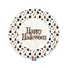 Tányér, papír, 22 cm, "Halloween"