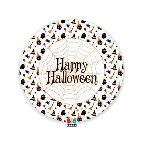 Tányér, papír, 22 cm, "Halloween"