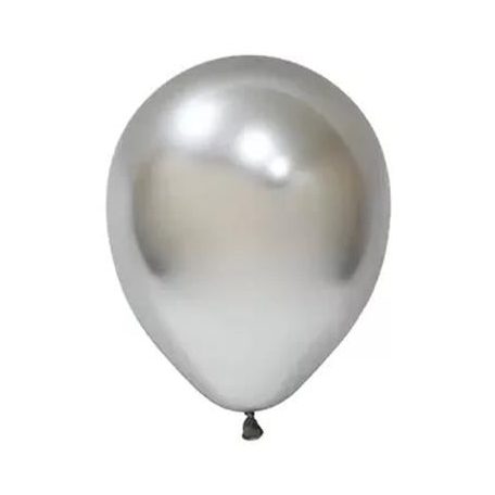 Léggömb, 30cm, "Balonevi", króm ezüst