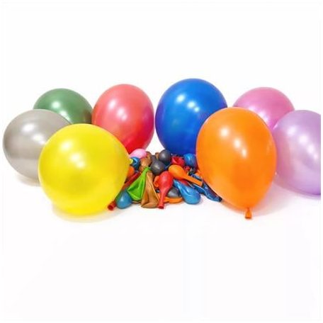 Léggömb, 30cm, "Balonevi", vegyes metál színek
