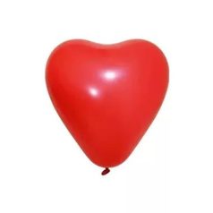 Léggömb, 30cm, "Balonevi", piros szív