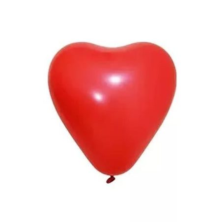 Léggömb, 30cm, "Balonevi", piros szív