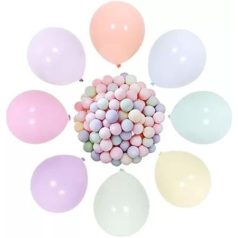 Léggömb, 30cm, macaron, vegyes pasztell színek