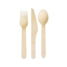 Evőeszköz szett, fa, környezetbarát, 2 személyes