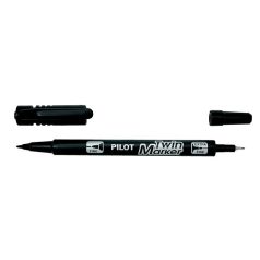   PILOT Alkoholos marker, 0,8/2 mm, kétvégű, PILOT "Twin", fekete