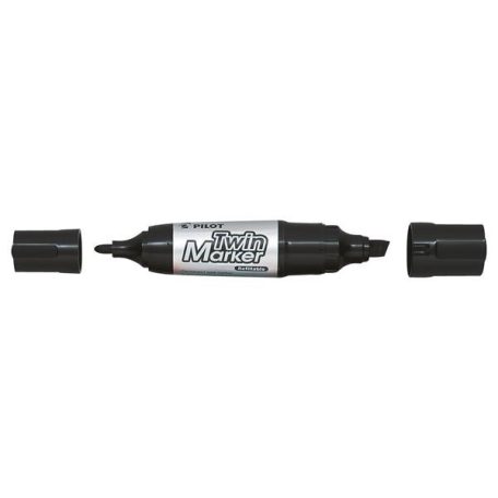 PILOT Alkoholos marker, 4/4,8-7 mm, kétvégű, PILOT "Twin Jumbo", fekete