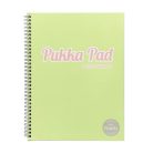 PUKKA PAD Spirálfüzet, A4, vonalas, 100 lap, PUKKA PAD "Pastel Jotta Pad", vegyes szín
