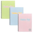 PUKKA PAD Spirálfüzet, A4, vonalas, 100 lap, PUKKA PAD "Pastel Jotta Pad", vegyes szín