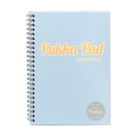 PUKKA PAD Spirálfüzet, A5, vonalas, 200 lap, PUKKA PAD "Pastel Jotta Pad", vegyes szín
