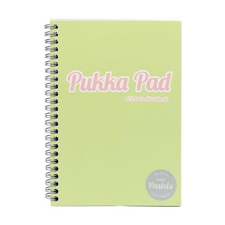 PUKKA PAD Spirálfüzet, A5, vonalas, 200 lap, PUKKA PAD "Pastel Jotta Pad", vegyes szín