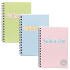 PUKKA PAD Spirálfüzet, A5, vonalas, 200 lap, PUKKA PAD "Pastel Jotta Pad", vegyes szín