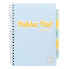   PUKKA PAD Spirálfüzet, A4, vonalas, 100 lap, PUKKA PAD "Pastel project book", vegyes szín