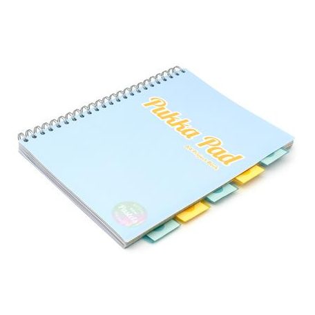 PUKKA PAD Spirálfüzet, A4, vonalas, 100 lap, PUKKA PAD "Pastel project book", vegyes szín