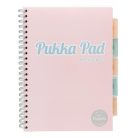 PUKKA PAD Spirálfüzet, A4, vonalas, 100 lap, PUKKA PAD "Pastel project book", vegyes szín