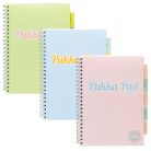 PUKKA PAD Spirálfüzet, A4, vonalas, 100 lap, PUKKA PAD "Pastel project book", vegyes szín