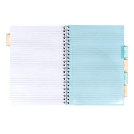 PUKKA PAD Spirálfüzet, A4, vonalas, 100 lap, PUKKA PAD "Pastel project book", vegyes szín