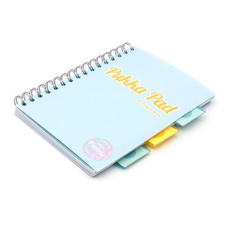PUKKA PAD Spirálfüzet, A5, vonalas, 100 lap, PUKKA PAD "Pastel project book", vegyes szín