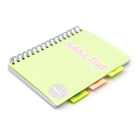 PUKKA PAD Spirálfüzet, A5, vonalas, 100 lap, PUKKA PAD "Pastel project book", vegyes szín