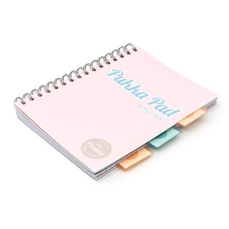PUKKA PAD Spirálfüzet, A5, vonalas, 100 lap, PUKKA PAD "Pastel project book", vegyes szín