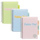 PUKKA PAD Spirálfüzet, A5, vonalas, 100 lap, PUKKA PAD "Pastel project book", vegyes szín