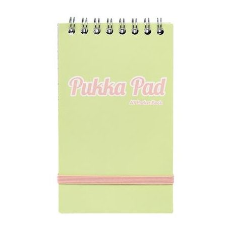 PUKKA PAD Jegyzetfüzet, spirálozott, A7, vonalas, 50 lap, PUKKA PAD "Pastel", vegyes színek