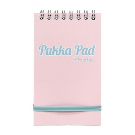 PUKKA PAD Jegyzetfüzet, spirálozott, A7, vonalas, 50 lap, PUKKA PAD "Pastel", vegyes színek