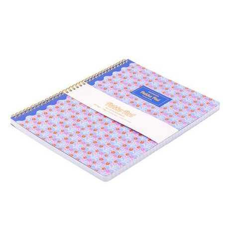 PUKKA PAD Spirálfüzet, A4+, vonalas, 100 lap, PUKKA PAD "Floral Jotta Notebook", vegyes minta