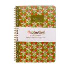 PUKKA PAD Spirálfüzet, A5, vonalas, 100 lap, PUKKA PAD "Floral Jotta Notebook", vegyes minta
