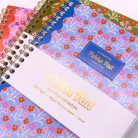 PUKKA PAD Spirálfüzet, A5, vonalas, 100 lap, PUKKA PAD "Floral Jotta Notebook", vegyes minta