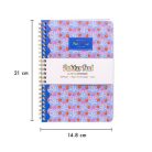 PUKKA PAD Spirálfüzet, A5, vonalas, 100 lap, PUKKA PAD "Floral Jotta Notebook", vegyes minta