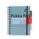 PUKKA PAD Spirálfüzet, A5, vonalas, 100 lap, PUKKA PAD "Metallic Project Book", vegyes szín