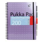 PUKKA PAD Spirálfüzet, A4+, vonalas, 100 lap, PUKKA PAD "Metallic Project Book", vegyes szín