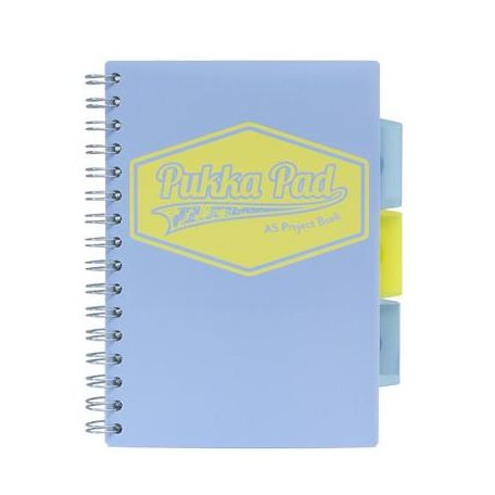 PUKKA PAD Spirálfüzet, A5, vonalas, 100 lap, PUKKA PAD "Pastel project book", vegyes szín