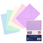 PUKKA PAD Boríték, C5, enyvezett, PUKKA PAD " Pastel", vegyes színek