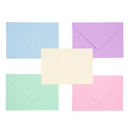 PUKKA PAD Boríték, C5, enyvezett, PUKKA PAD " Pastel", vegyes színek