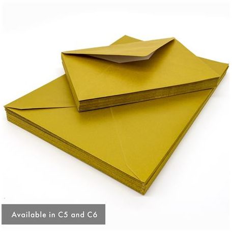 PUKKA PAD Boríték, C6, enyvezett, PUKKA PAD "Gold", arany