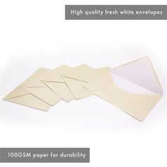   PUKKA PAD Boríték, C6, enyvezett, PUKKA PAD "Fresh White", elefántcsont fehér
