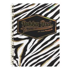   PUKKA PAD Spirálfüzet, A4+, vonalas, 80 lap, PUKKA PAD "Wild Jotta", vegyes minta